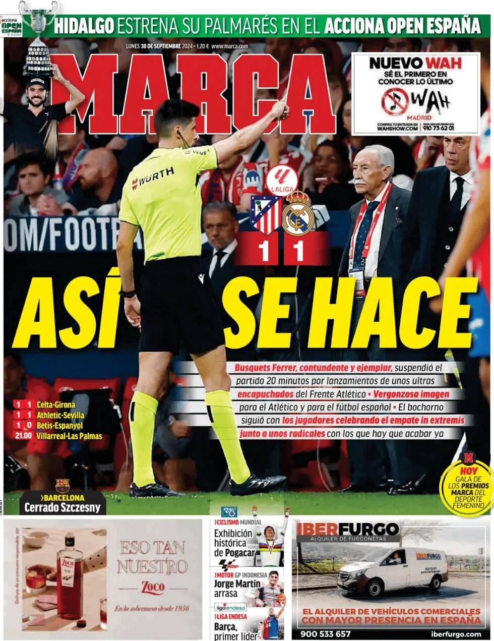 anteprima della prima pagina di marca del 30/09/2024
