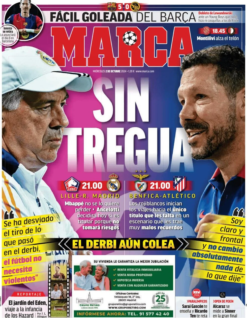 anteprima della prima pagina di marca del 02/10/2024