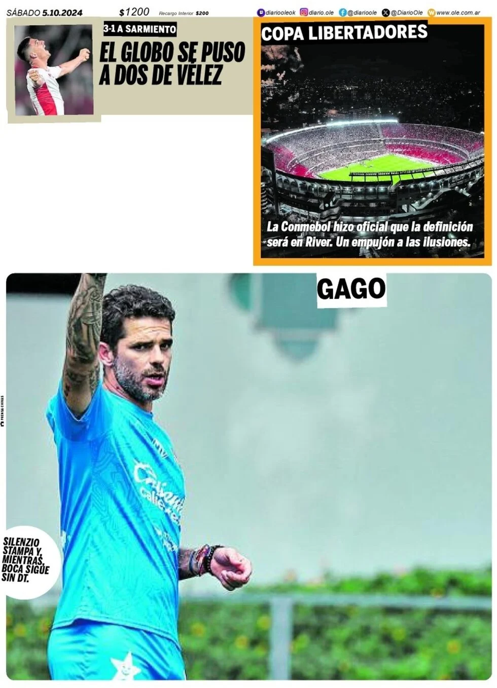 anteprima della prima pagina di ol del 05/10/2024