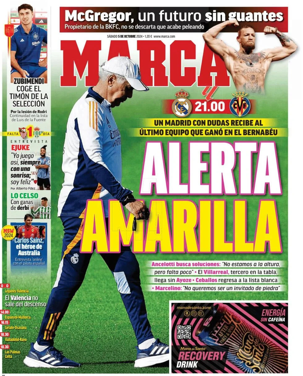 anteprima della prima pagina di marca del 05/10/2024