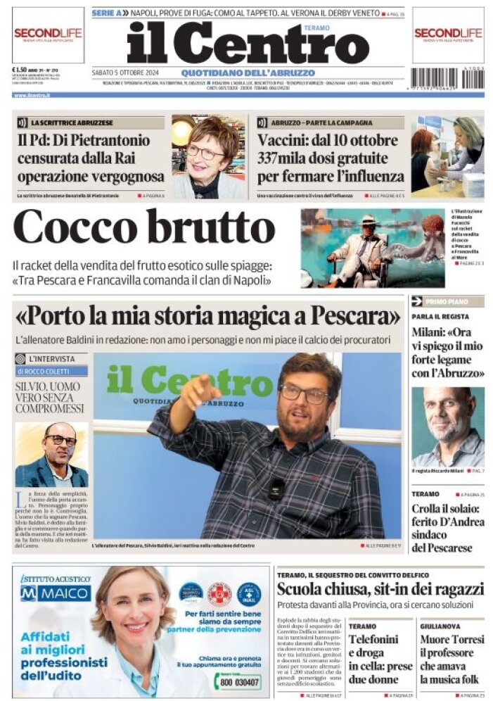anteprima della prima pagina di il-centro-teramo del 05/10/2024