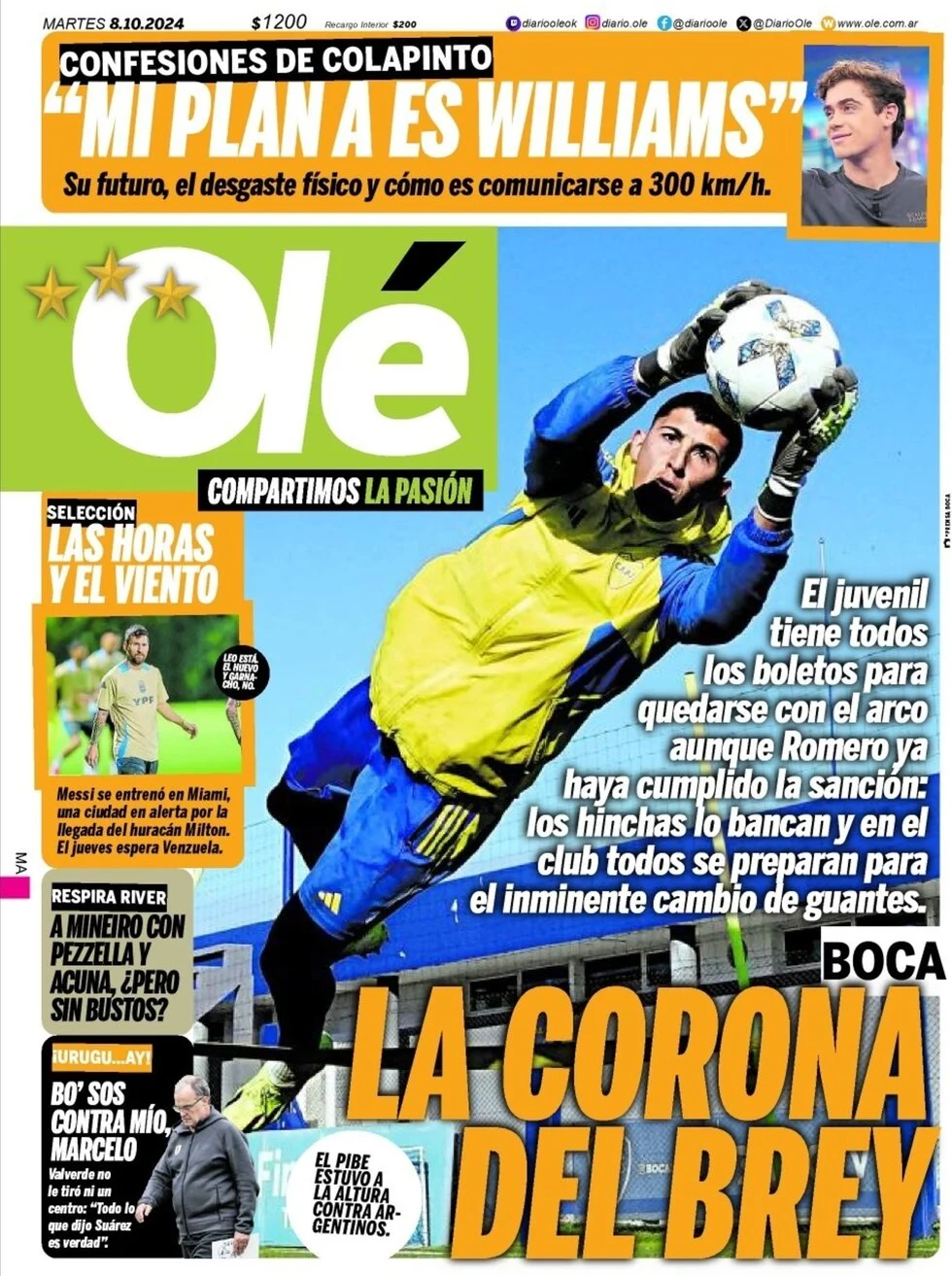 anteprima della prima pagina di ol del 08/10/2024