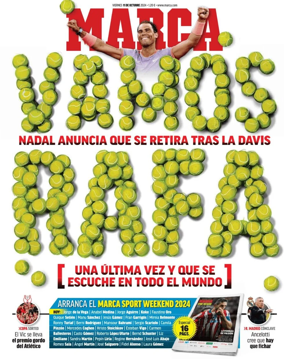 anteprima della prima pagina di marca del 11/10/2024