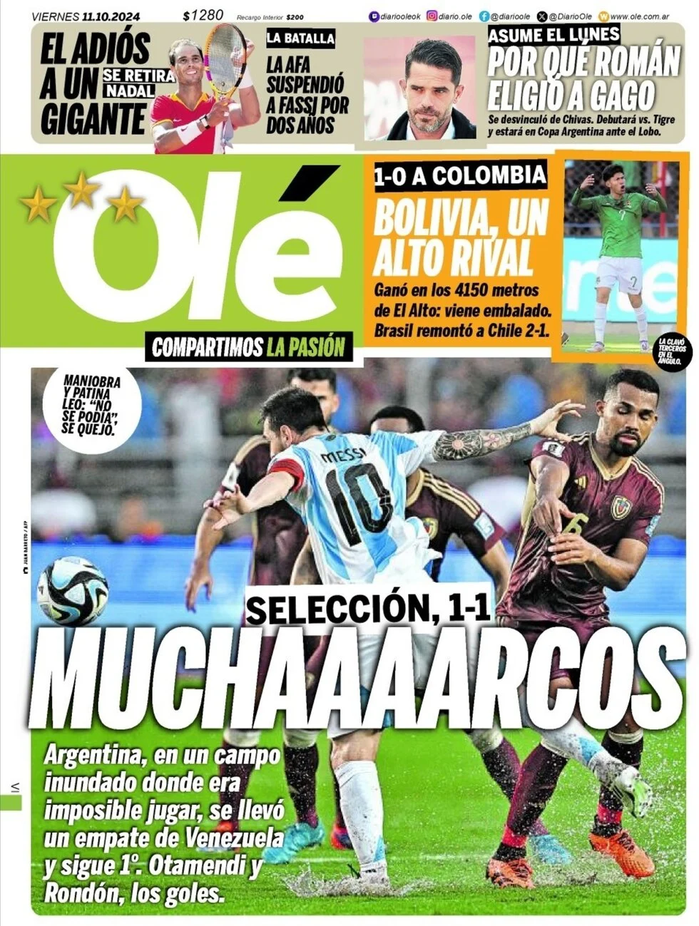 anteprima della prima pagina di ol del 11/10/2024