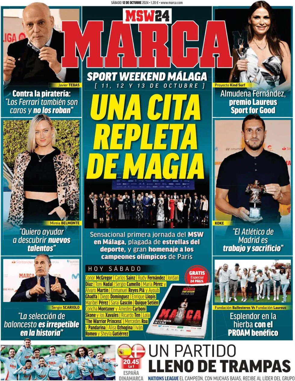 anteprima della prima pagina di marca del 12/10/2024