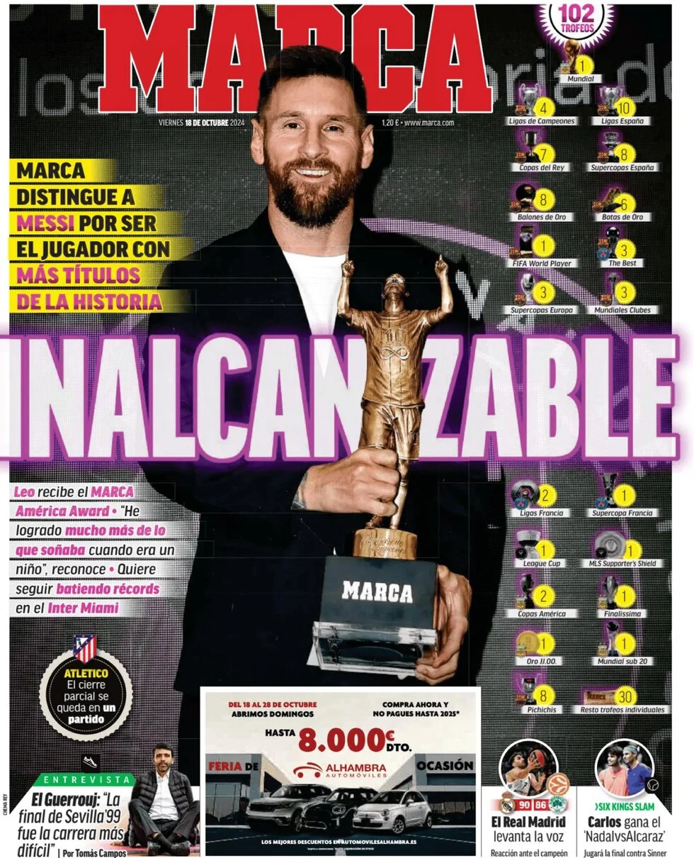 anteprima della prima pagina di marca del 18/10/2024