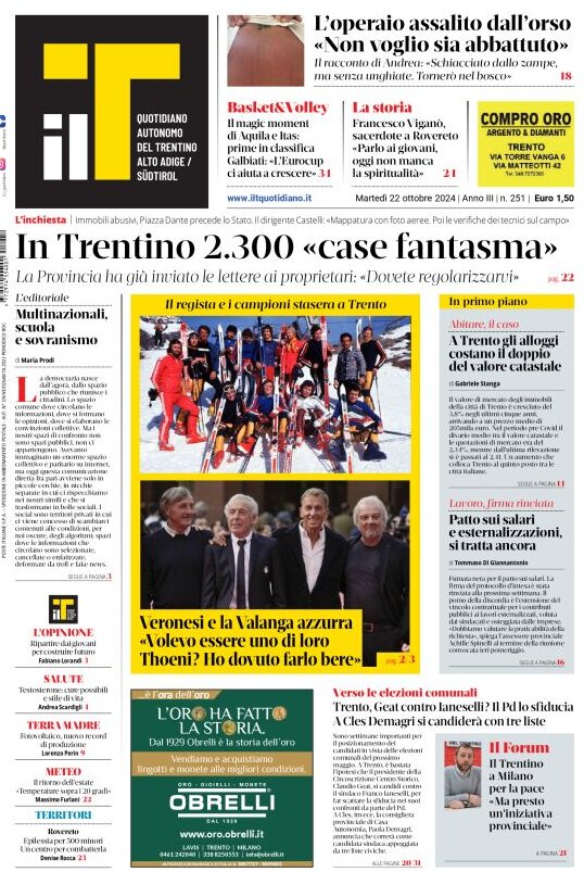 anteprima della prima pagina di Il T Quotidiano