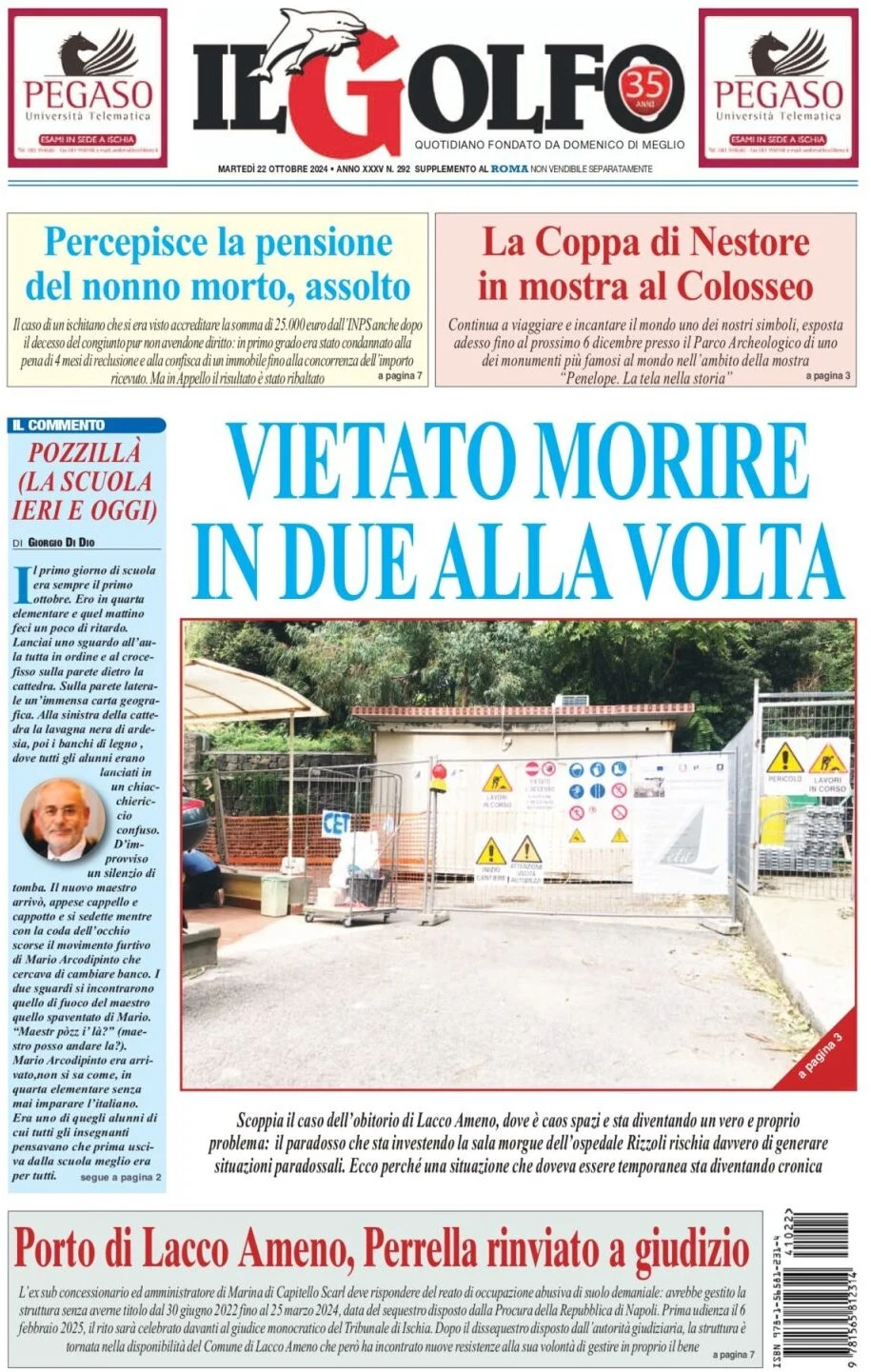 anteprima della prima pagina di Il Golfo