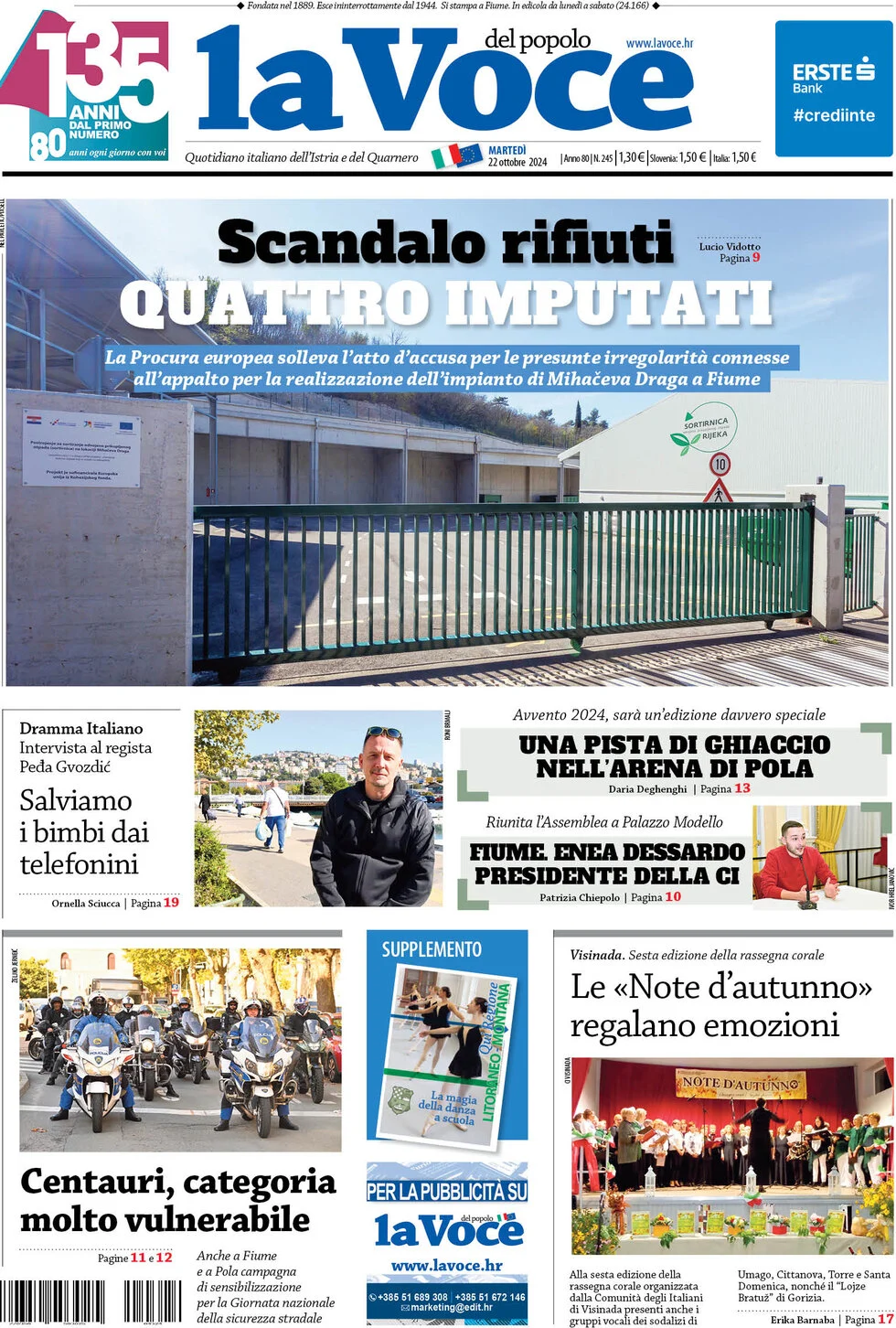 anteprima della prima pagina di La Voce del popolo