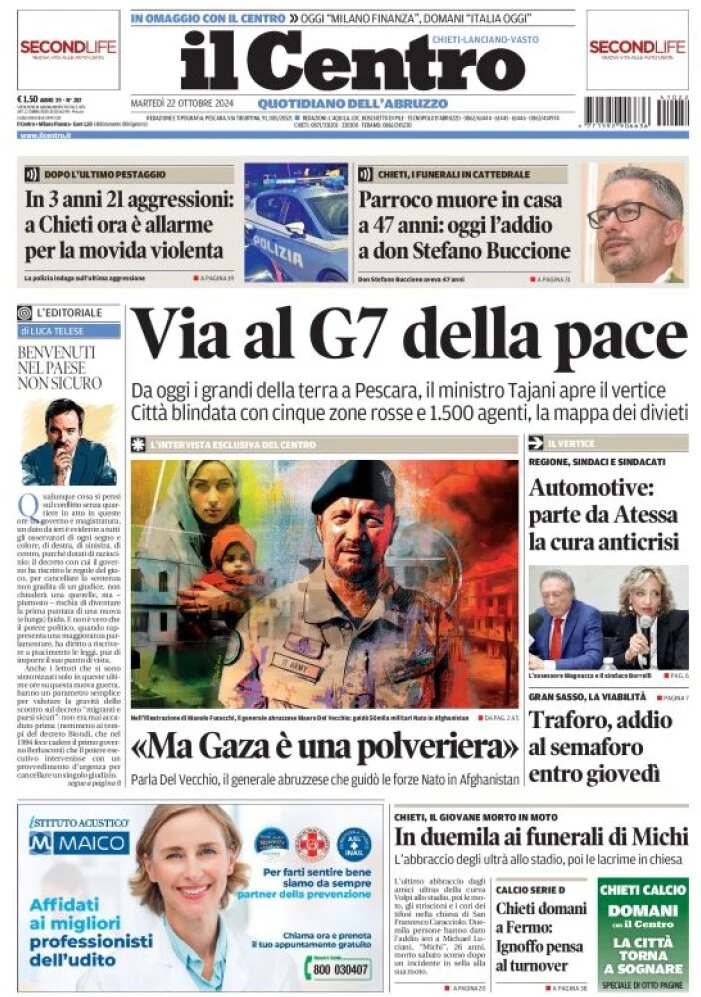 anteprima della prima pagina di Il Centro (Chieti)