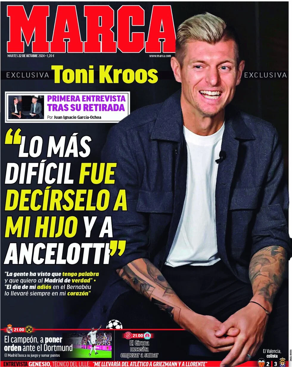 anteprima della prima pagina di marca del 22/10/2024
