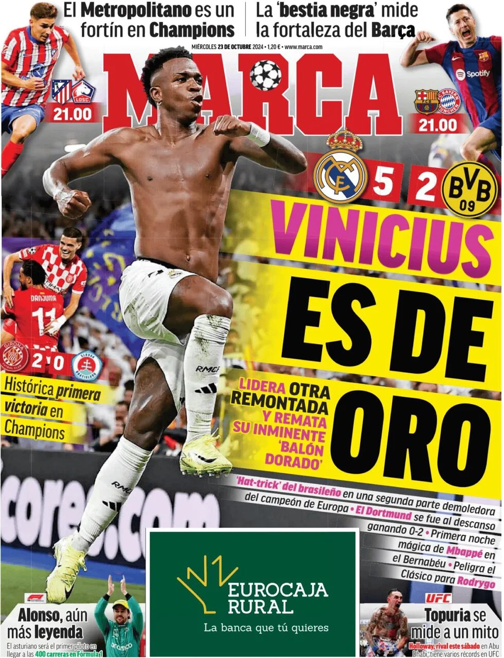 anteprima della prima pagina di marca del 23/10/2024