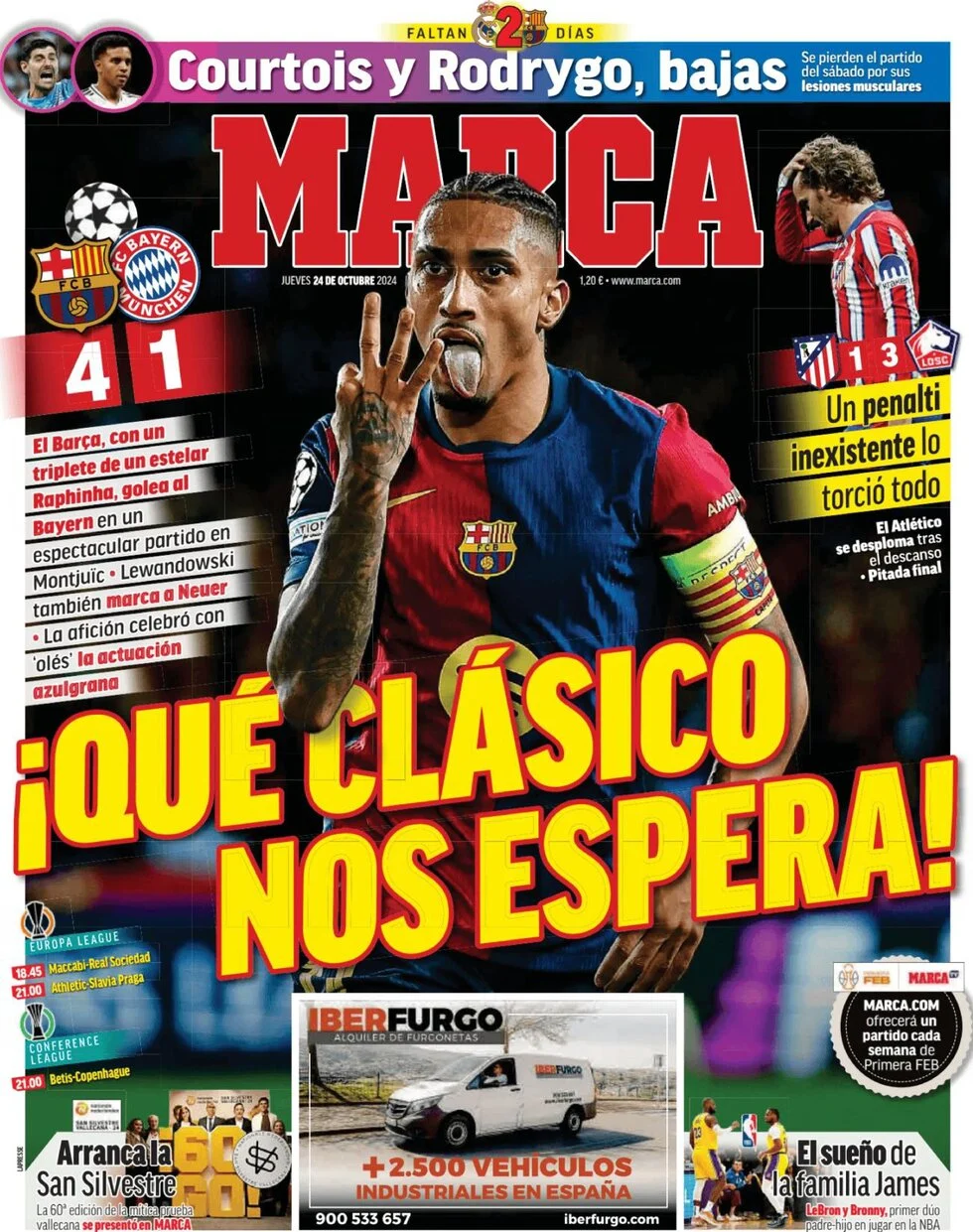 anteprima della prima pagina di marca del 24/10/2024