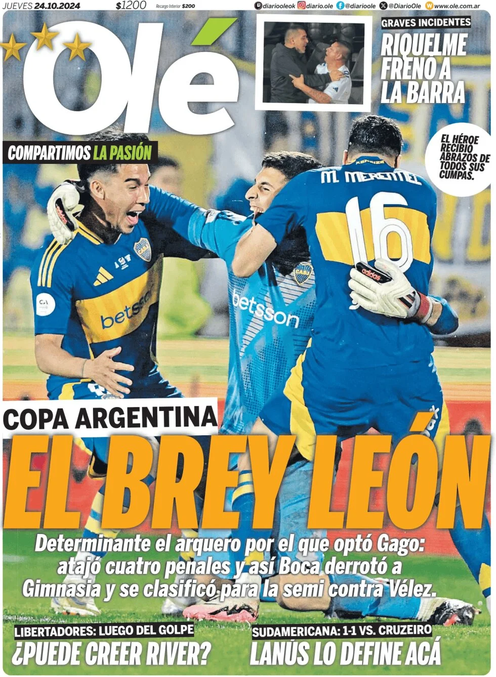 anteprima della prima pagina di ol del 24/10/2024