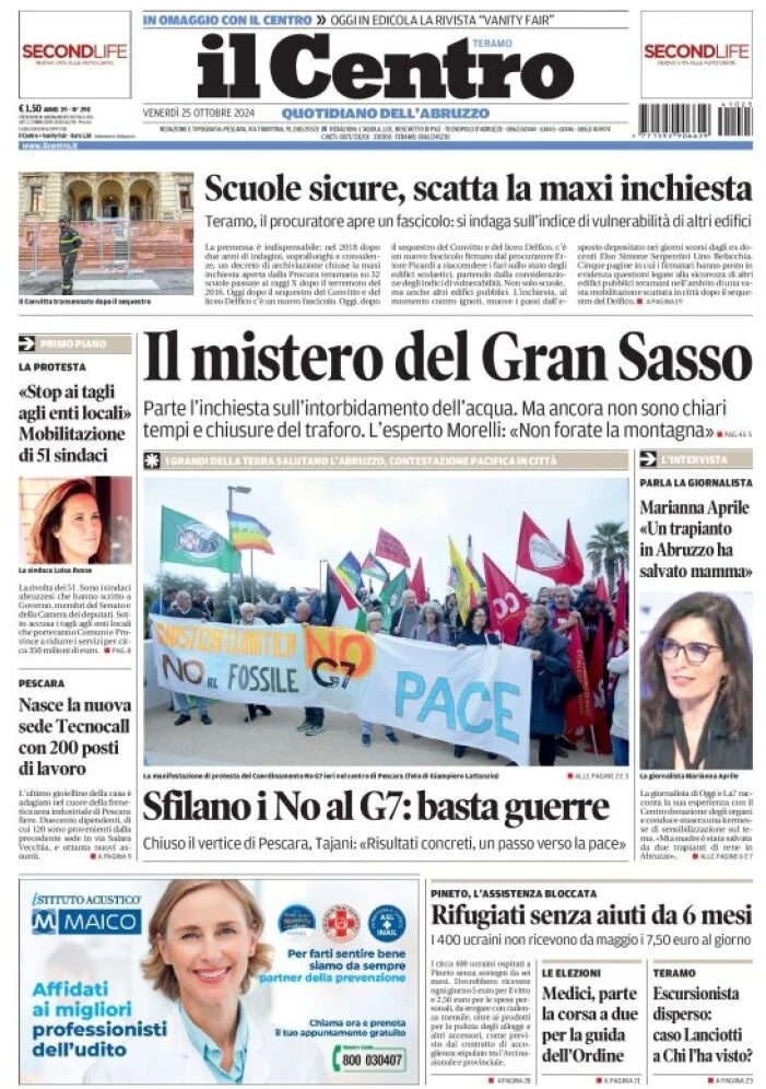 anteprima della prima pagina di il-centro-teramo del 25/10/2024