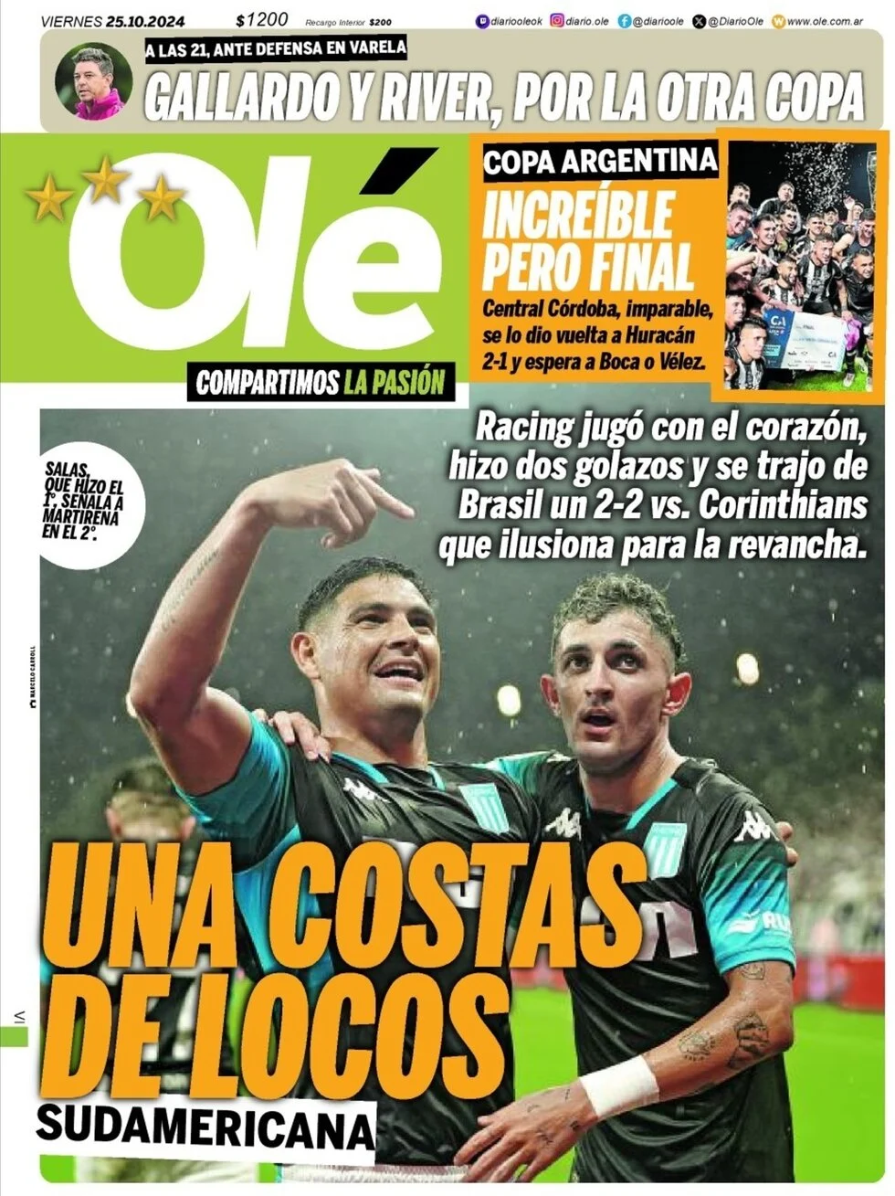 anteprima della prima pagina di ol del 25/10/2024