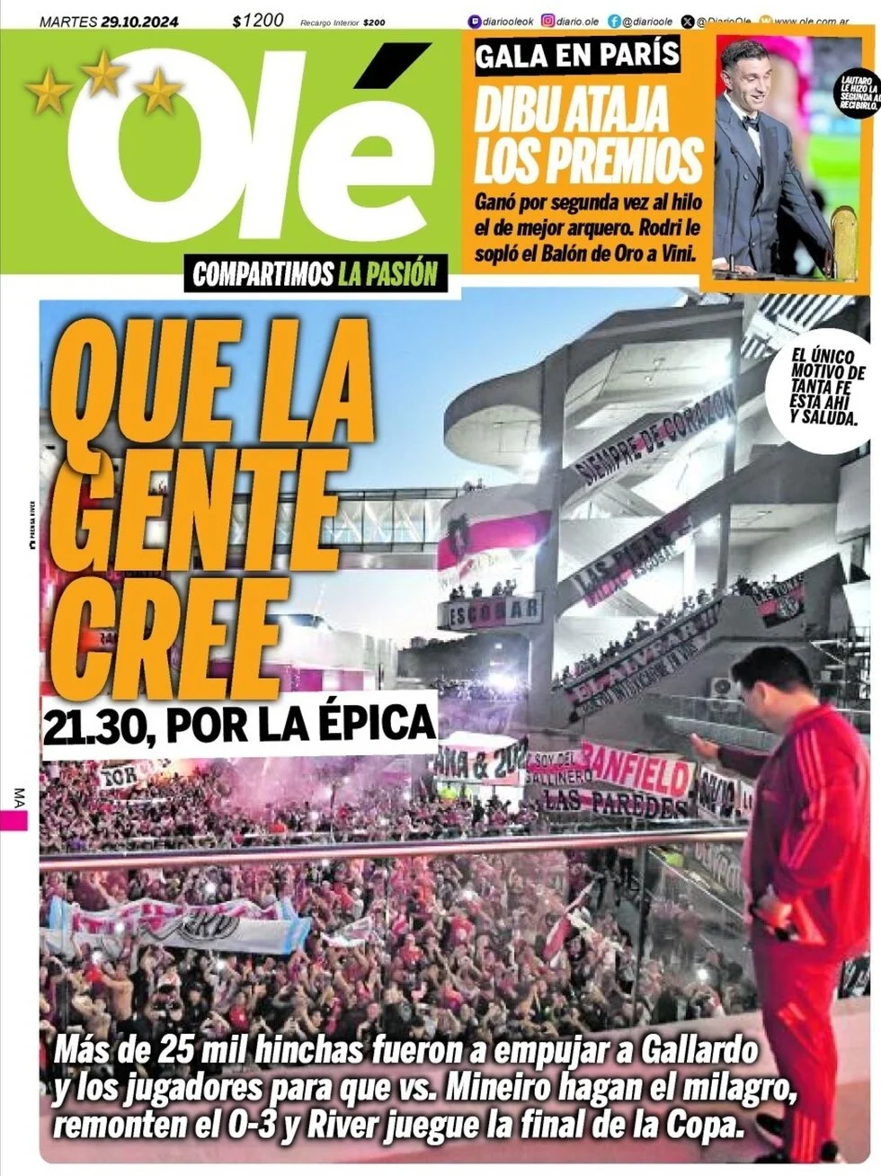 anteprima della prima pagina di ol del 29/10/2024