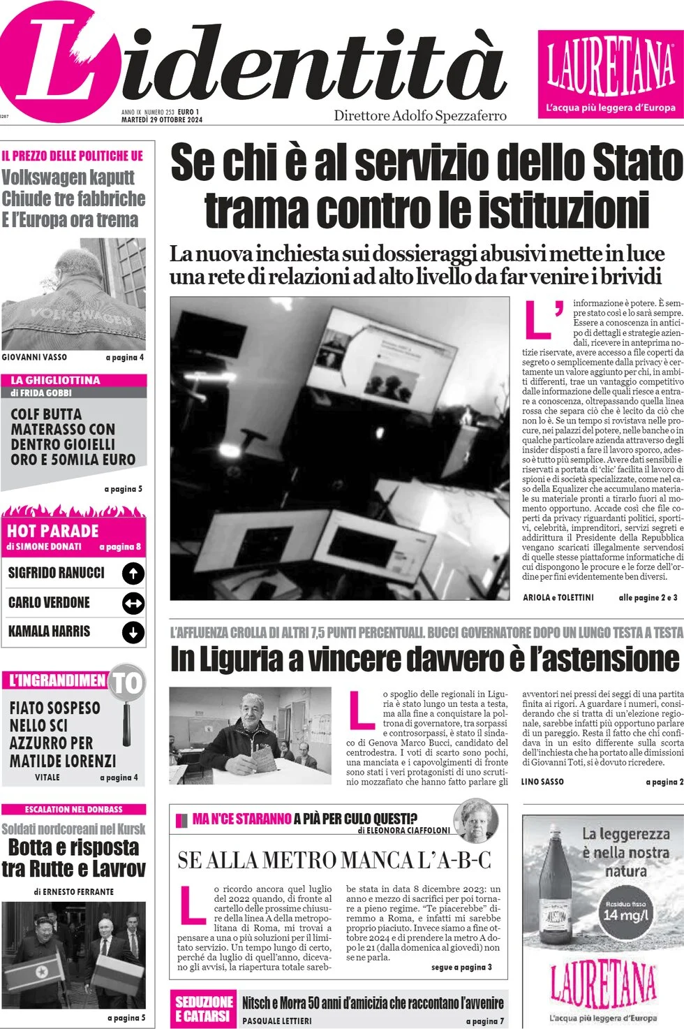 anteprima della prima pagina di L'Identità