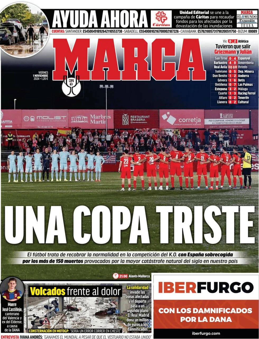 anteprima della prima pagina di marca del 01/11/2024