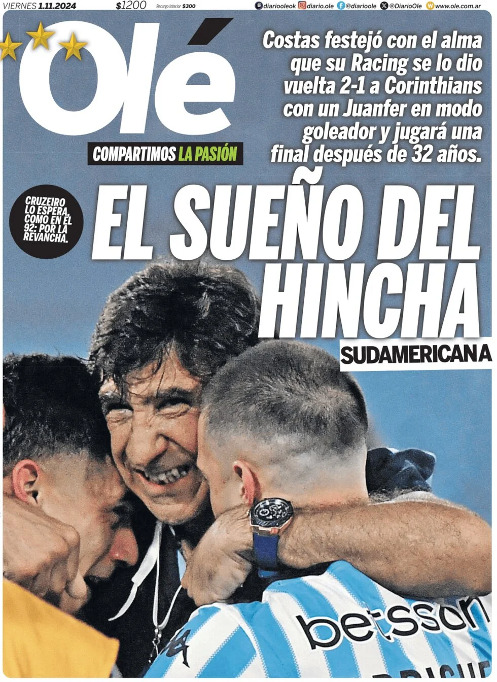 anteprima della prima pagina di ol del 01/11/2024