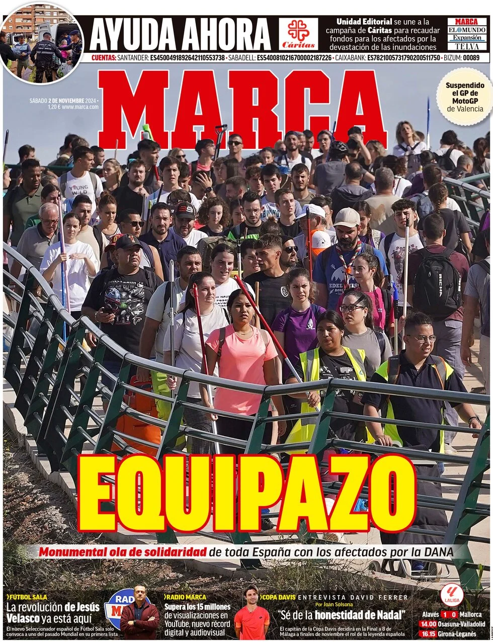 anteprima della prima pagina di marca del 02/11/2024