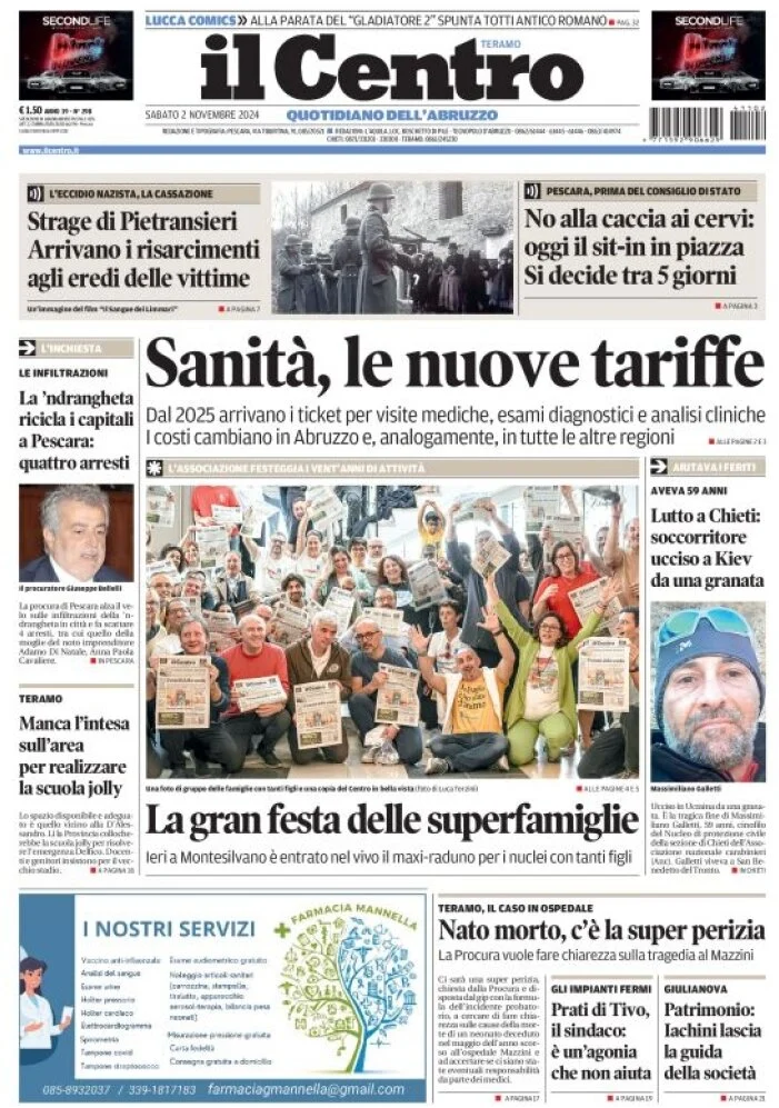 anteprima della prima pagina di il-centro-teramo del 02/11/2024