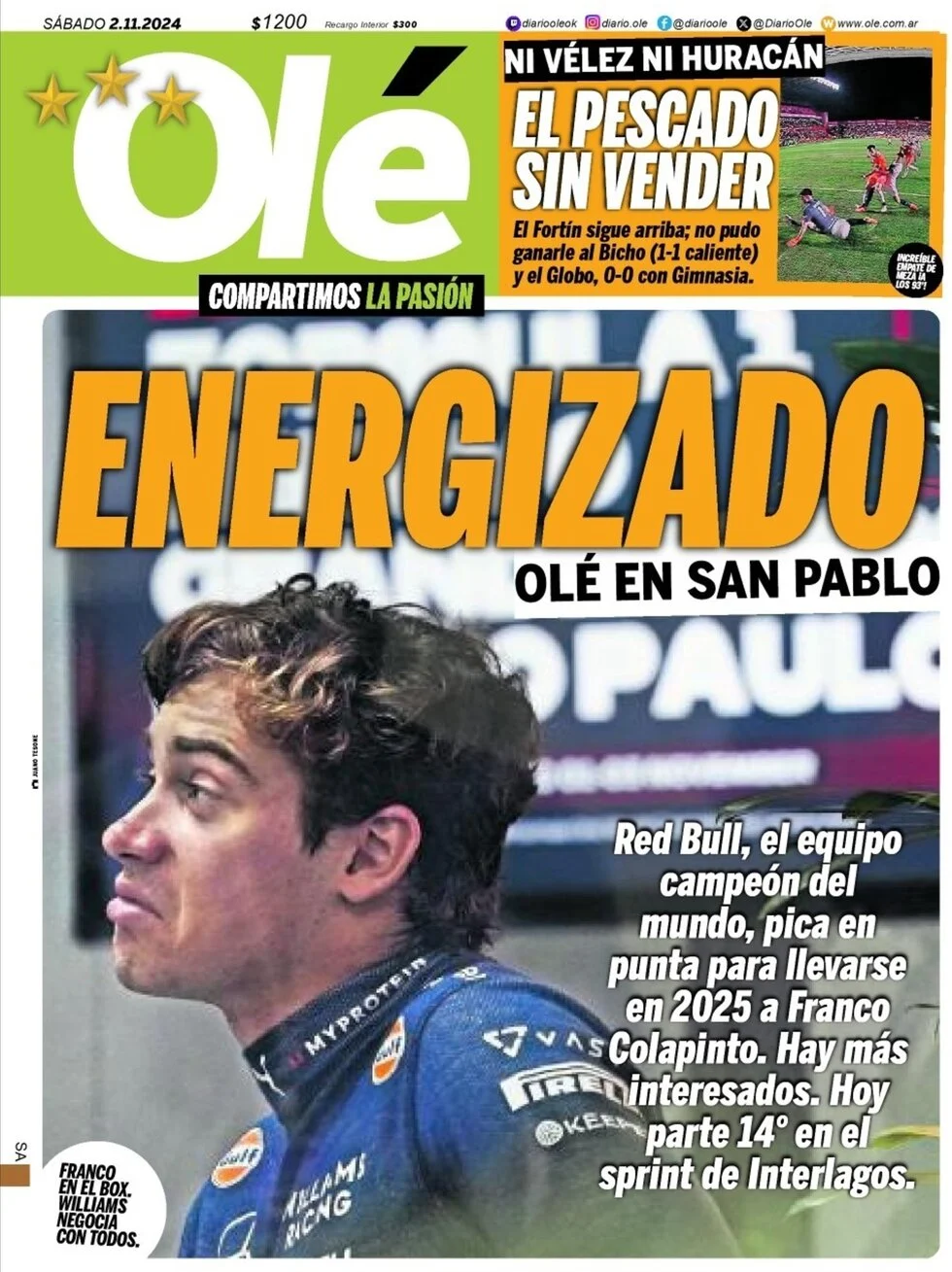anteprima della prima pagina di ol del 02/11/2024