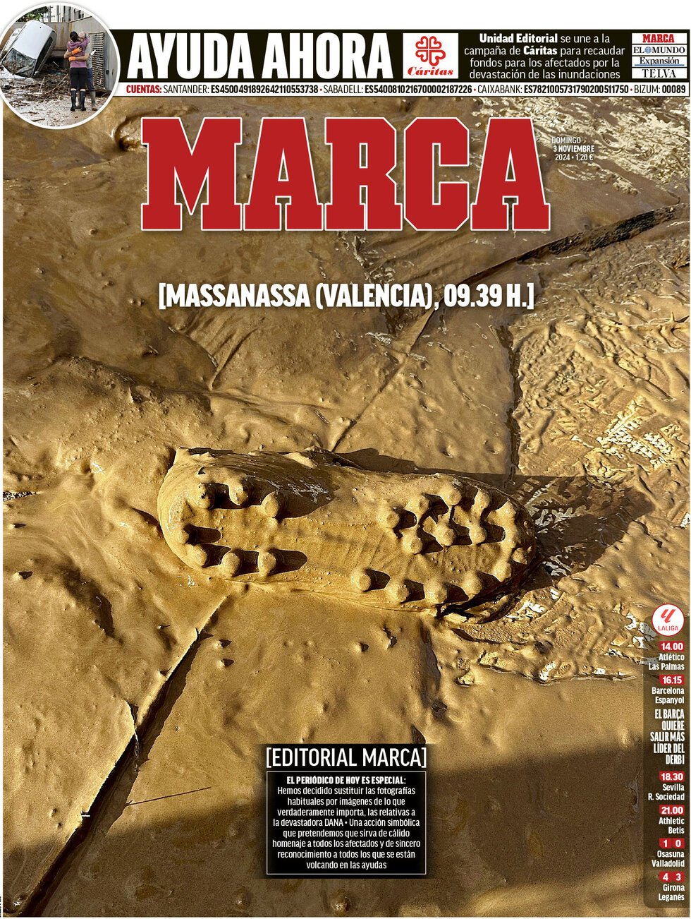 anteprima della prima pagina di marca del 03/11/2024