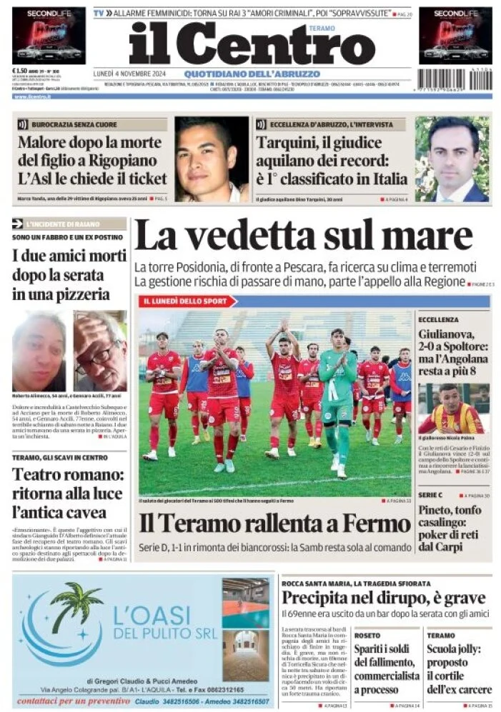 anteprima della prima pagina di il-centro-teramo del 04/11/2024