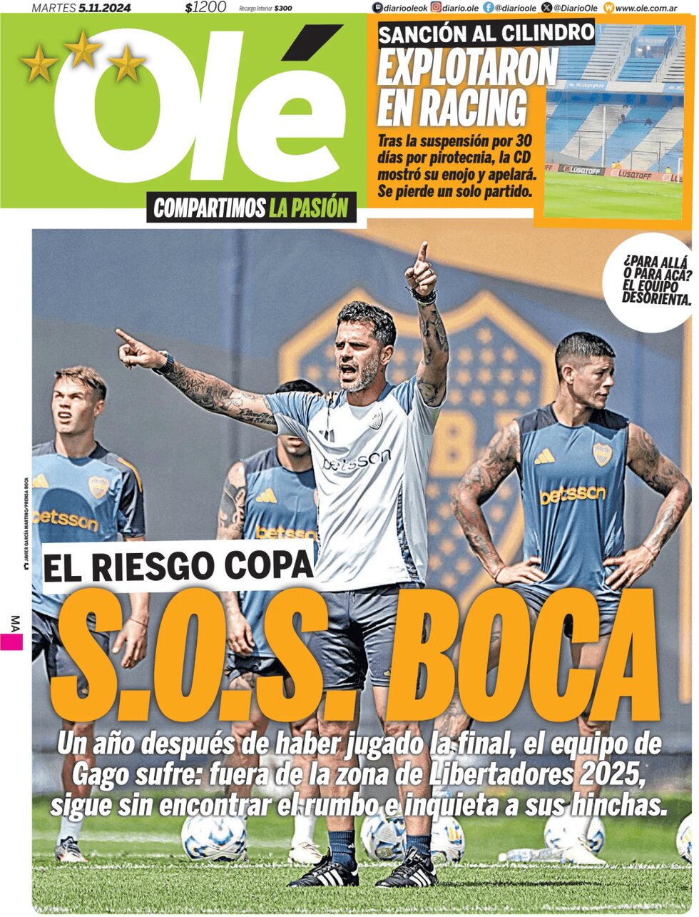 anteprima della prima pagina di ol del 05/11/2024