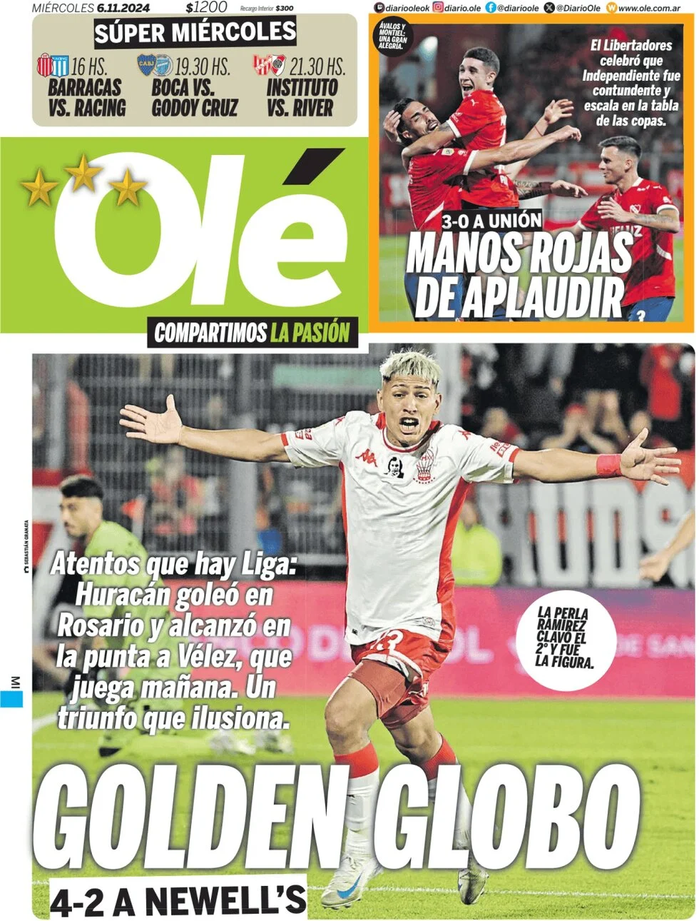 anteprima della prima pagina di ol del 06/11/2024