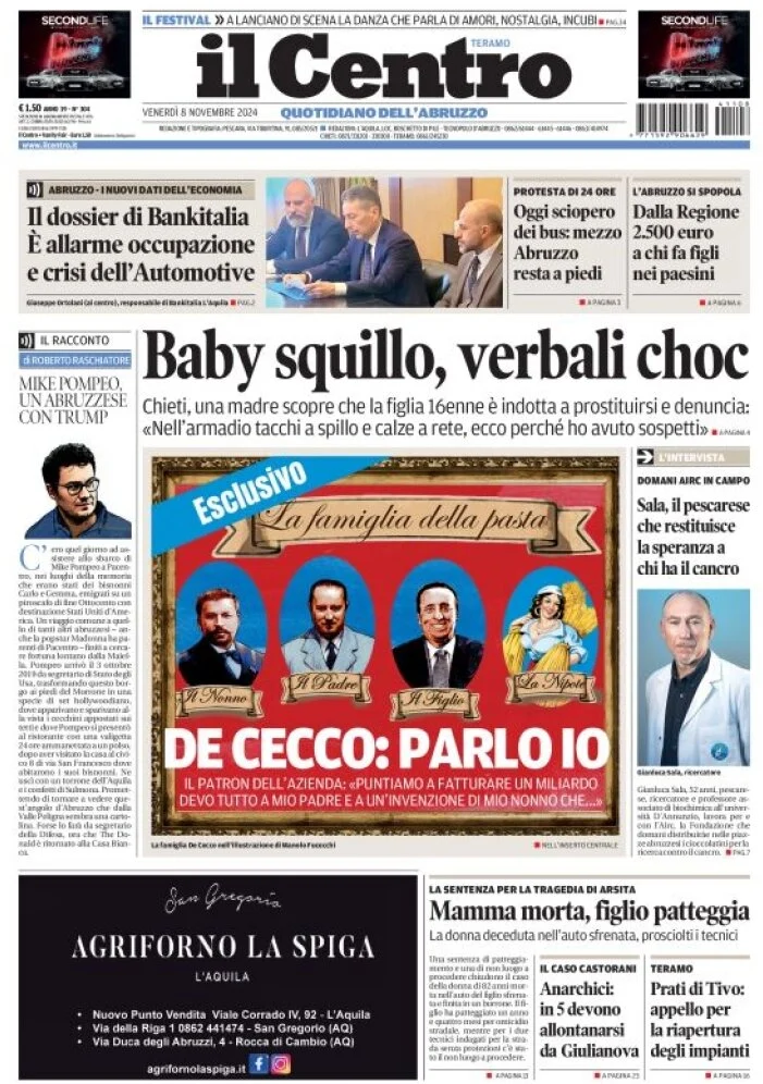 anteprima della prima pagina di il-centro-teramo del 08/11/2024