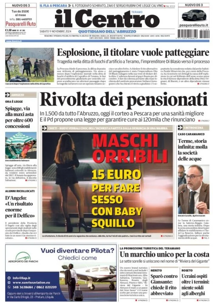 anteprima della prima pagina di il-centro-teramo del 09/11/2024