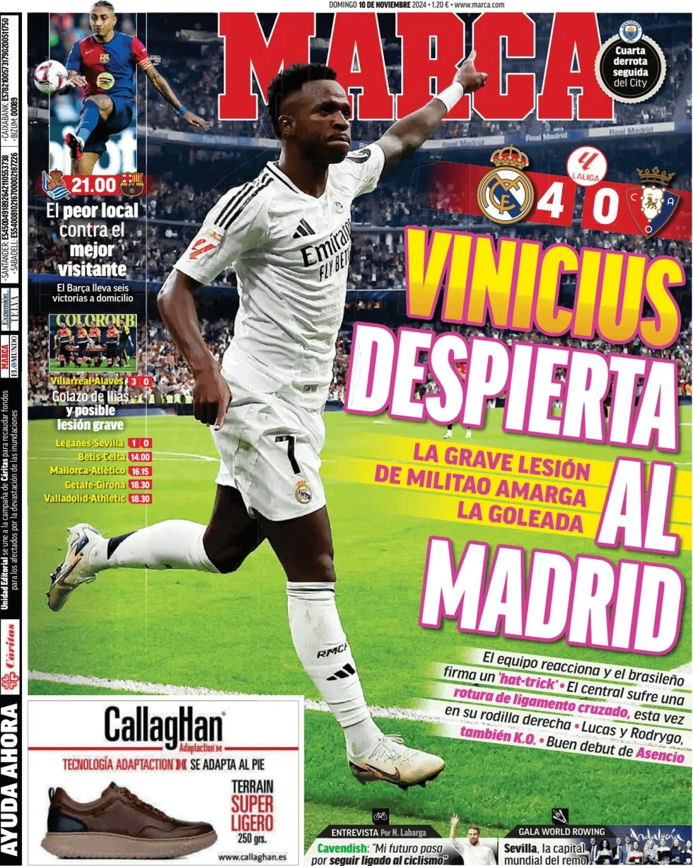 anteprima della prima pagina di marca del 10/11/2024