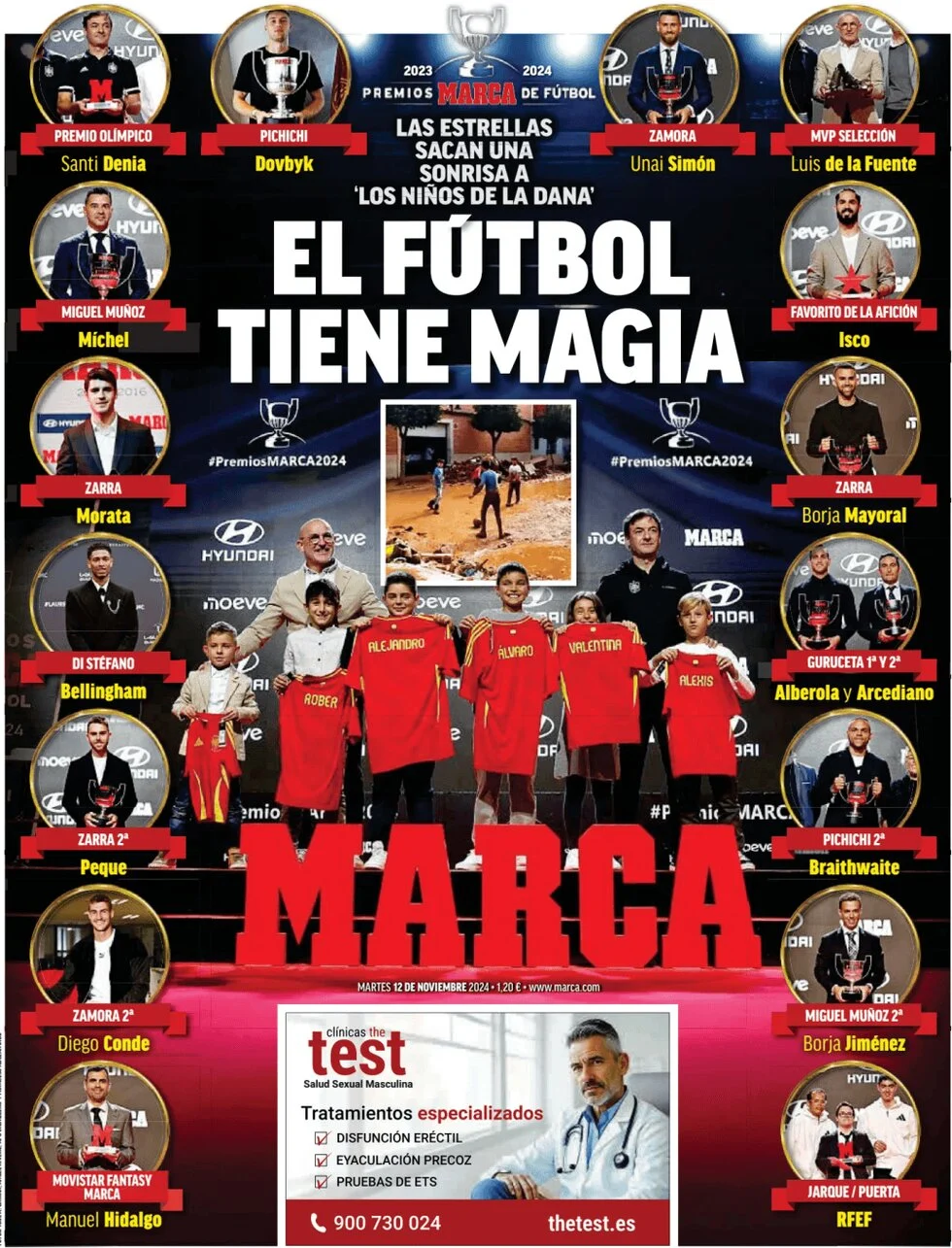 anteprima della prima pagina di marca del 12/11/2024