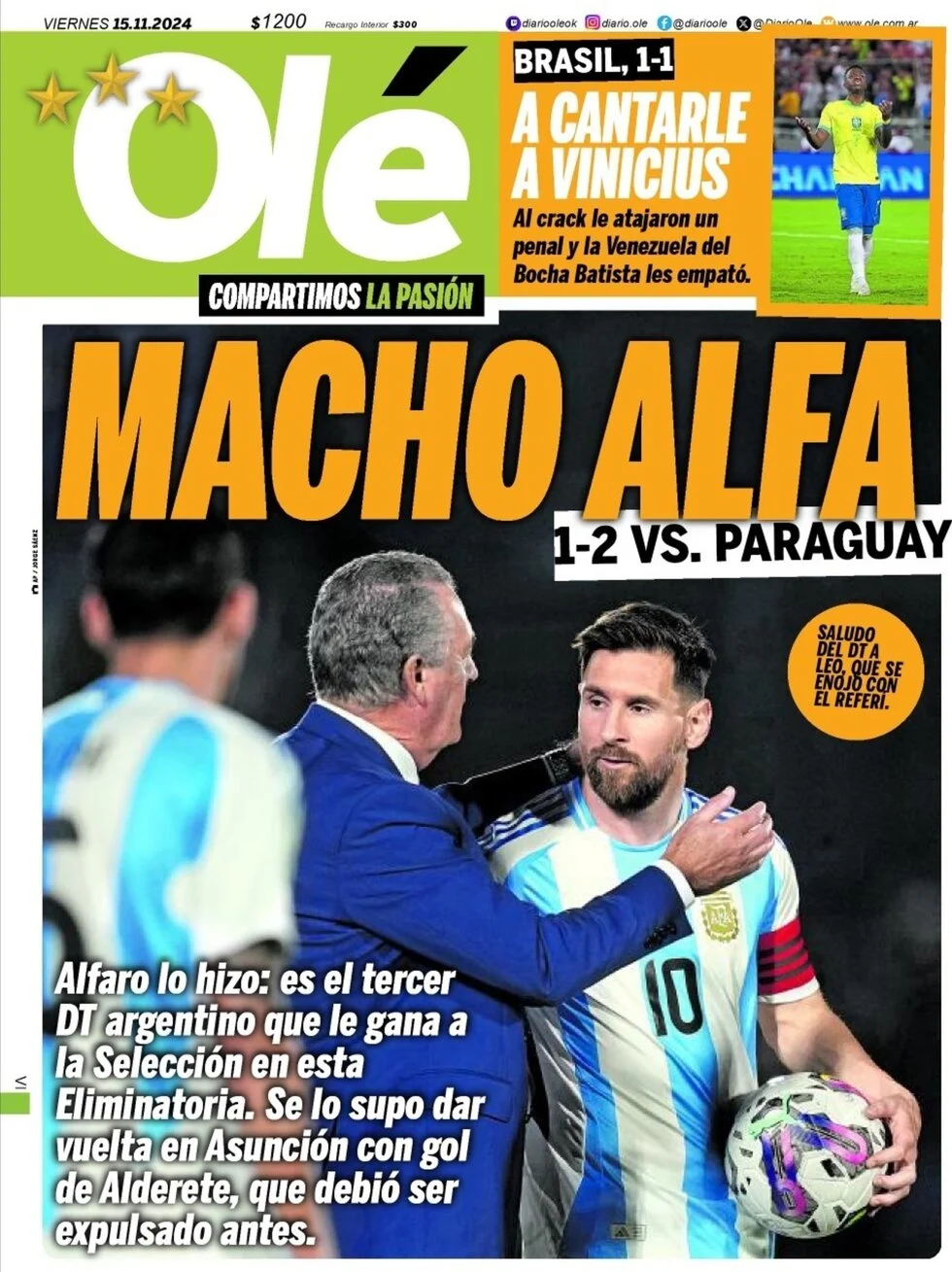 anteprima della prima pagina di ol del 15/11/2024