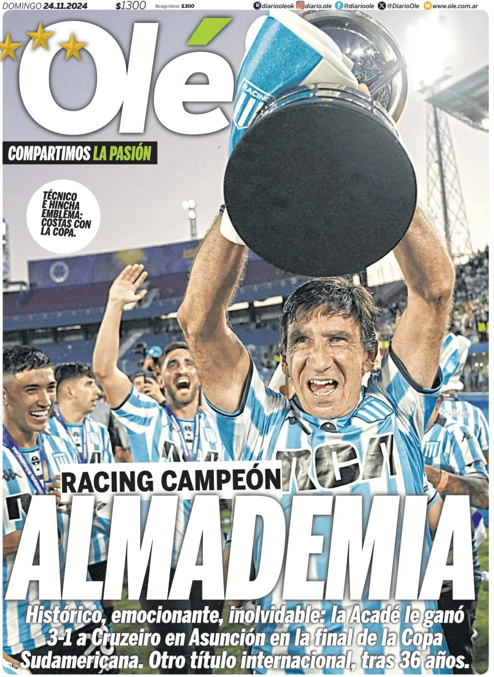 anteprima della prima pagina di ol del 24/11/2024