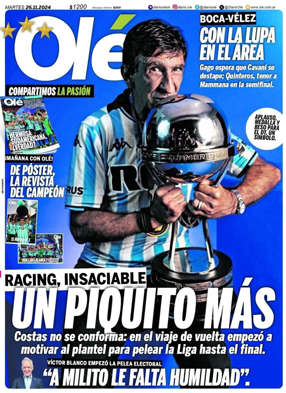 anteprima della prima pagina di ol del 26/11/2024