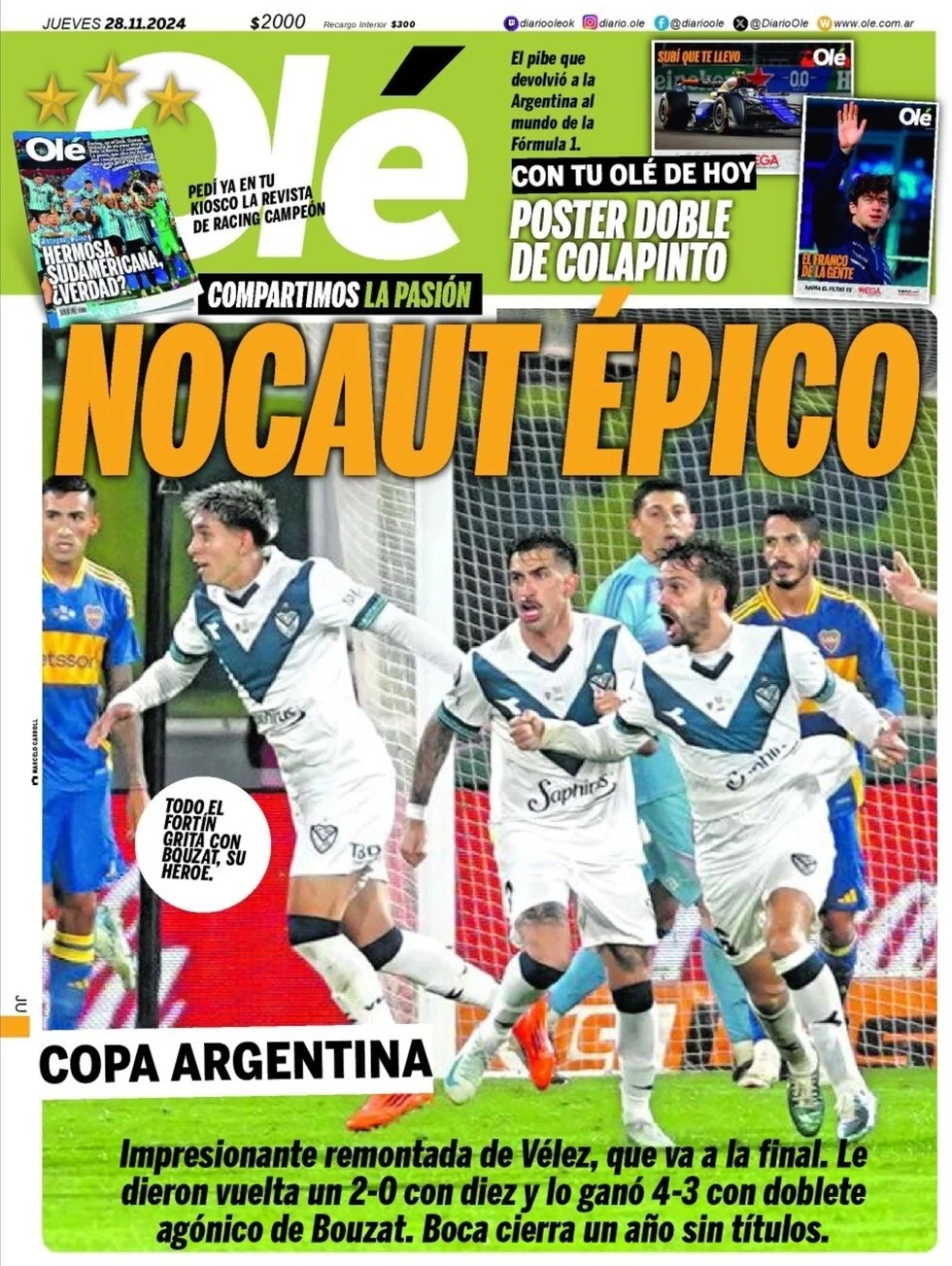 anteprima della prima pagina di ol del 28/11/2024
