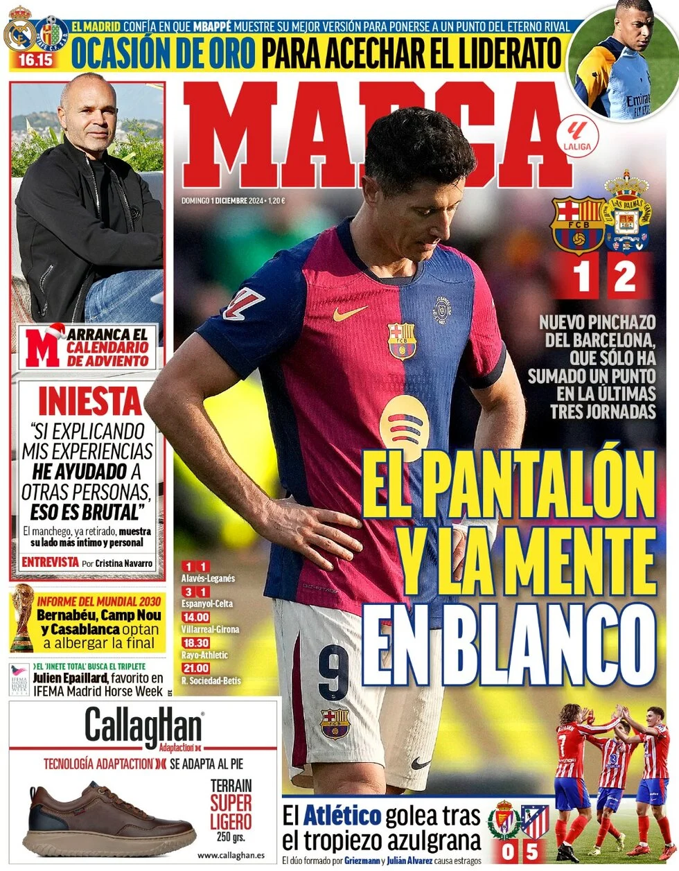 anteprima della prima pagina di marca del 01/12/2024