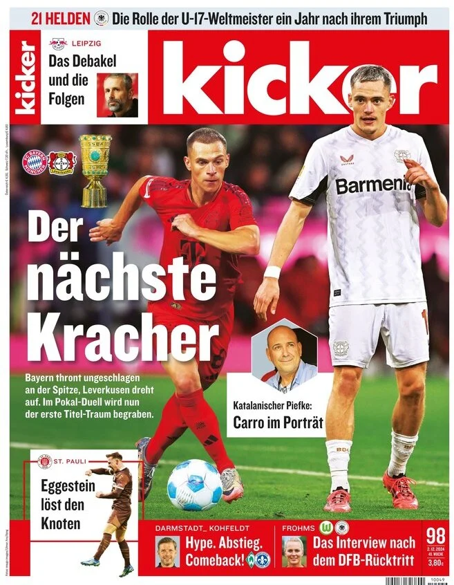 anteprima della prima pagina di kicker del 02/12/2024