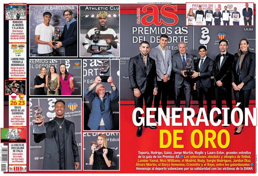 anteprima della prima pagina di as-madrid del 03/12/2024