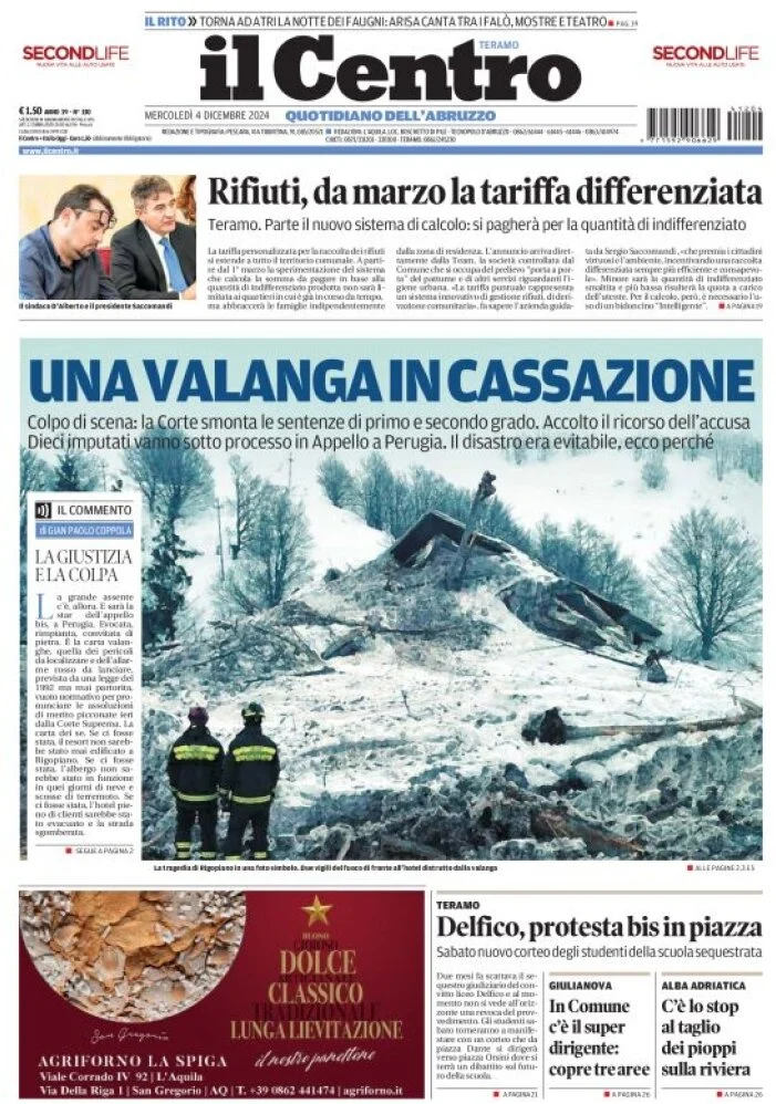 anteprima della prima pagina di il-centro-teramo del 04/12/2024