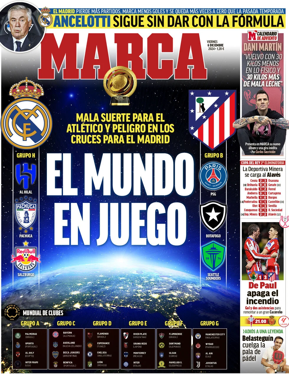 anteprima della prima pagina di marca del 06/12/2024