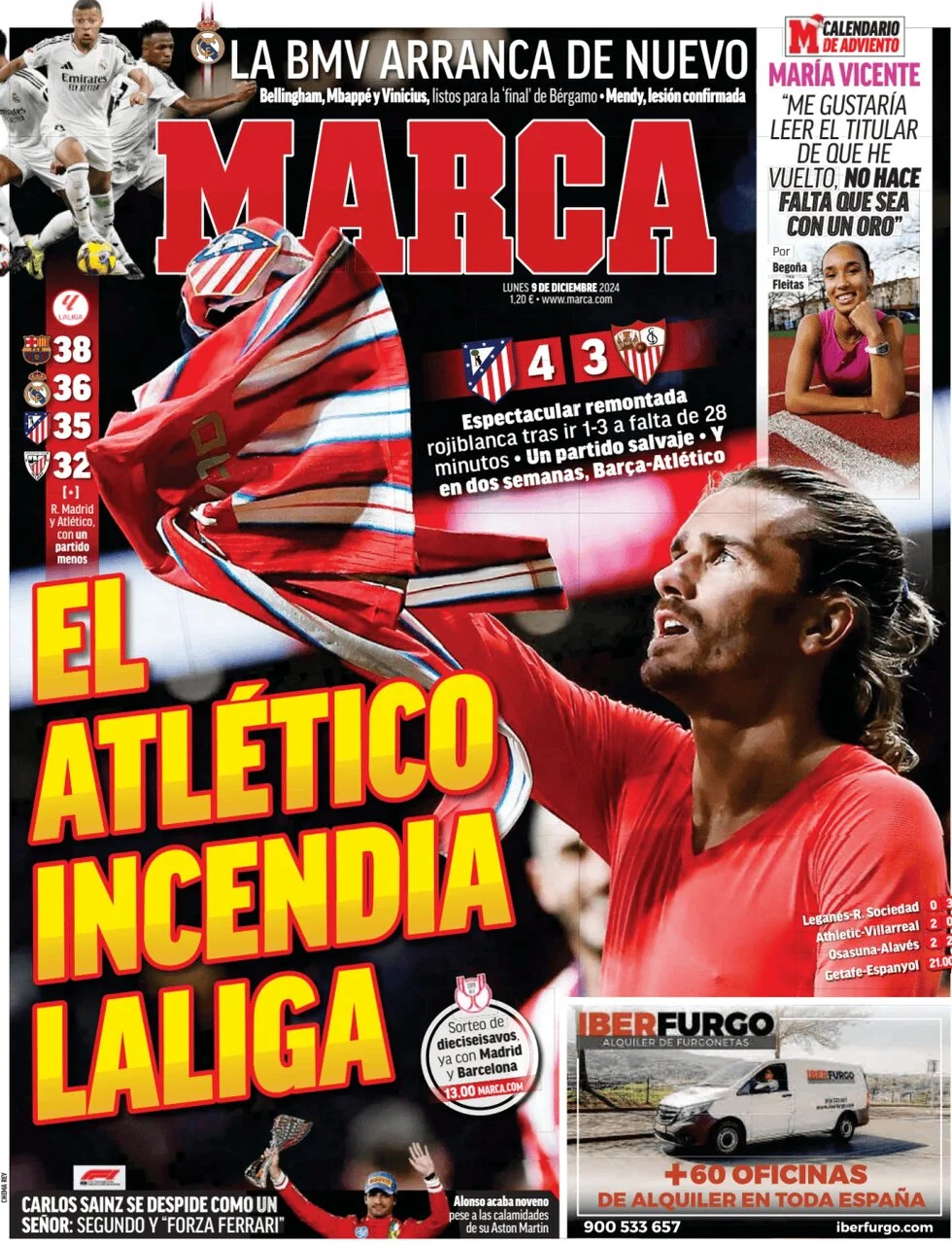 anteprima della prima pagina di marca del 09/12/2024