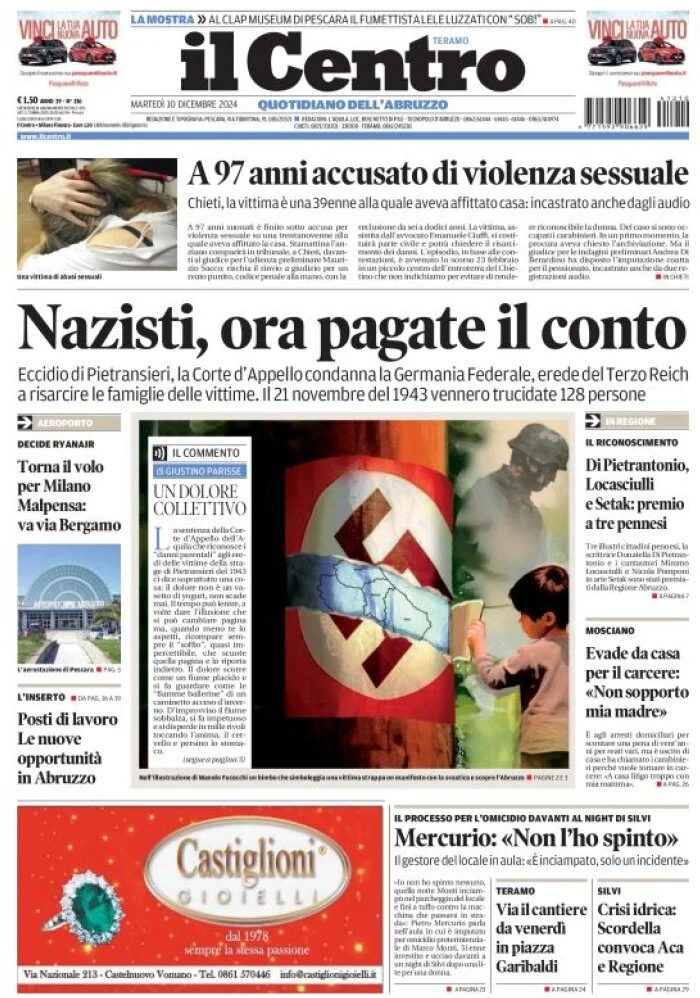 anteprima della prima pagina di il-centro-teramo del 10/12/2024