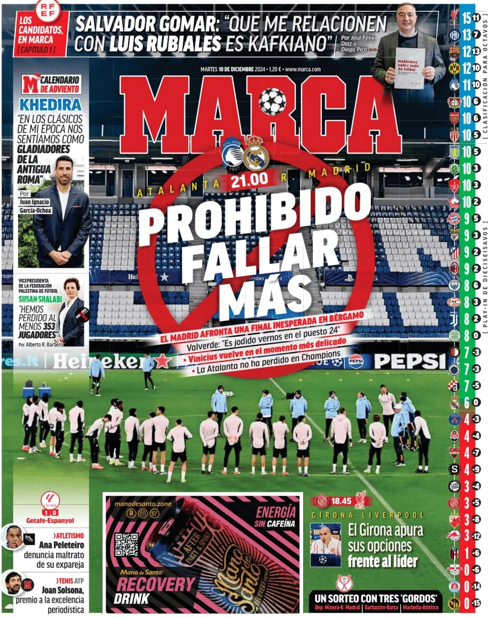 anteprima della prima pagina di marca del 10/12/2024