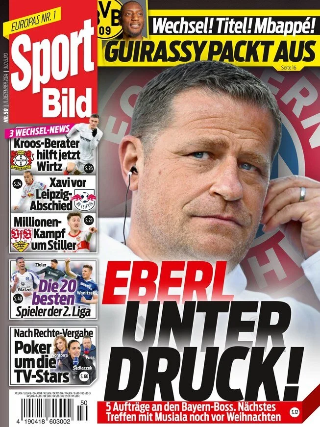 anteprima della prima pagina di sport-bild del 11/12/2024