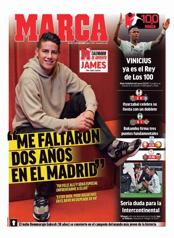 anteprima della prima pagina di marca del 13/12/2024