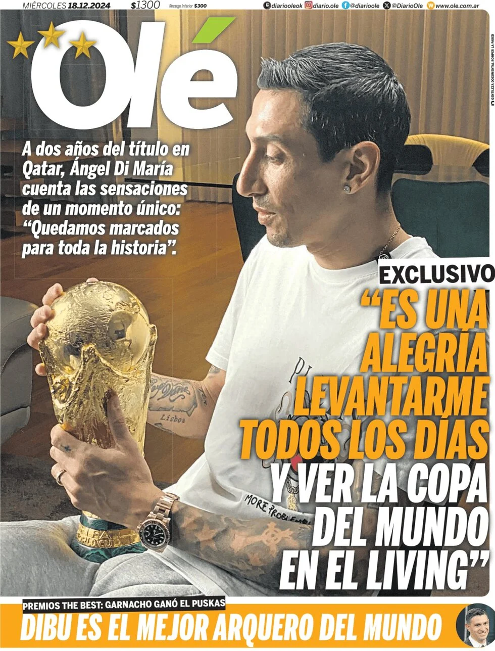 anteprima della prima pagina di ol del 18/12/2024